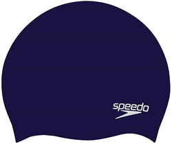 Speedo cuffia nuoto silicone junior - accessorio piscina - blu navy