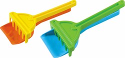 Androni Giocattoli giocattolo da spiaggia paletta e rastrello 26cm multicolore sabbia