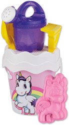 Androni Giocattoli set secchiello unicorno giocattolo spiaggia 17cm blu