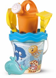 Androni Giocattoli set secchiello spiaggia Happy Fish 17cm giochi sabbia