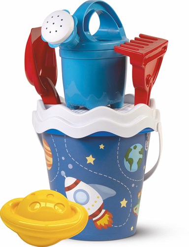 Androni Giocattoli giocattolo da spiaggia Set Secchiello Space 17cm tema spazio
