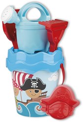 Androni Giocattoli set giochi da spiaggia secchiello pirata 6 pezzi blu
