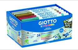 Giotto Schoolpack 24 Fibre Pens Giotto Decor Metal - Metal Colors (8 X Gold, 7 X Silver, 3 X Magenta, 3 X Bronze, 3 X Blue)