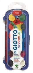 Giotto Scatola colori 12 blocchi 30mm con pennello