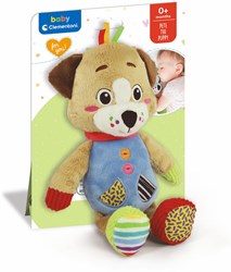 Clementoni - Cane di peluche - Giocattolo per bambini - Morbido - Multisensoriale