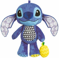 Clementoni - Peluche Stitch per bambini con attività e sonaglino ananas
