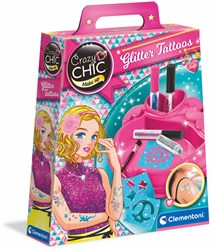 Clementoni Crazy Chic - Set di tatuaggi glitter per bambini