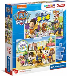 Clementoni Legpuzzel Super Color PAW Patrol, 2x20st.