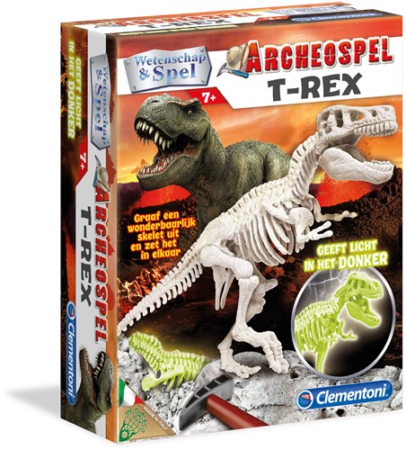 Clementoni giocattolo archeologia T-Rex fluorescente 7+ educativo