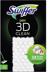 Swiffer panni catturapolvere 3D clean ricarica 14 pezzi per pavimenti