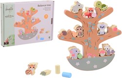 Jouéco - Albero equilibrio giocattolo in legno con animali selvatici - educativo
