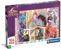 Clementoni puzzle accademia unicorno 104 pezzi puzzle bambini