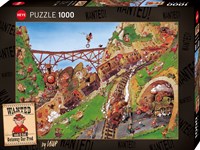 Heye puzzle Getaway Car Fred 1000 pezzi Wanted puzzle cartoon-2