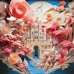 Heye puzzle Castello Bianco 1000 pezzi puzzle quadrato