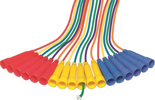 Spordas set di corde per saltare 270cm - 6 corde colorate-2