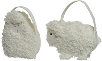 Decoris cesta portaoggetti pecora teddy per bambini bianco - design fantasia