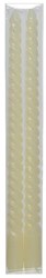 Decoris candele da tavola a spirale cera 30cm set 2 beige decorative