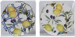 Decoris sottobicchiere limone - accessorio da tavola allegro MDF set da 4