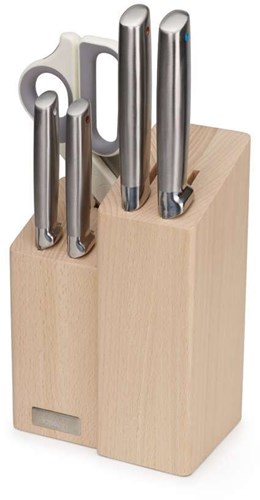 Joseph Joseph ceppo coltelli cucina e forbici set 5 pezzi argento