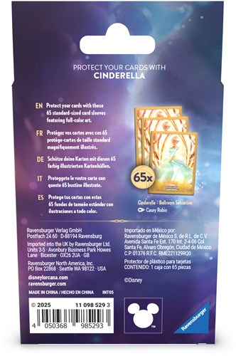 Disney Lorcana bustine protettive Cinderella - 65 sleeves - accessorio TCG-2