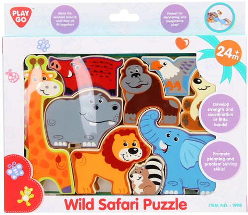 Play puzzle safari - giocattolo educativo animali - puzzle forme bambini