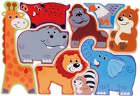 Play puzzle safari - giocattolo educativo animali - puzzle forme bambini-3
