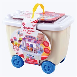 Play carretto gelato giocattolo - gelatiera con accessori e box portaoggetti