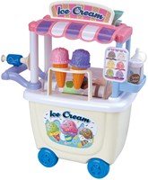 Play carretto gelato giocattolo - gelatiera con accessori e box portaoggetti-2