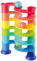 Play pista per biglie giocattolo con sfere grandi - pista colorata 11pz-2