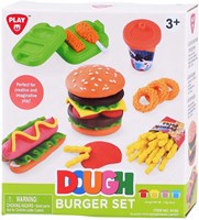 Playgo set pasta modellabile hamburger - vasetti creativi fast food