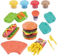 Playgo set pasta modellabile hamburger - vasetti creativi fast food-2