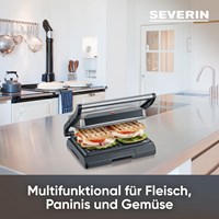 Severin multigrill compatto 800W grigio metallizzato grill da cucina-3