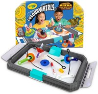 Crayola set creativa ColourWhirls Arena con 4 trottole e pennarelli