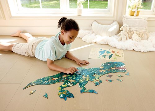 Hape puzzle dinosauro - puzzle da pavimento lucido 200 pezzi bambini-2
