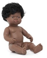 Bambola Miniland ragazzo africano 38cm giocattolo educativo realistico-2
