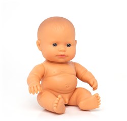 Miniland Bambola neonato ragazzo europeo 21cm - bambola educativa