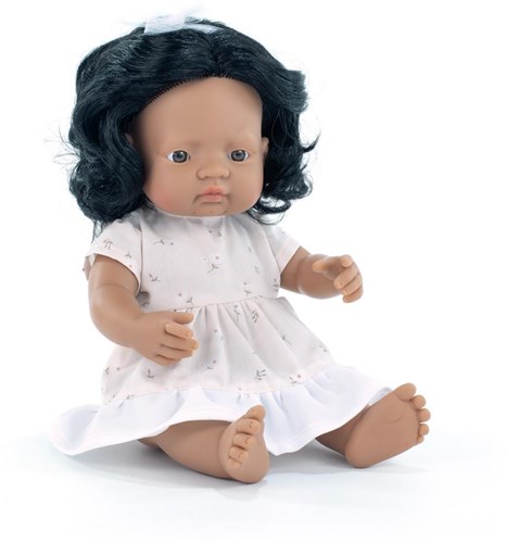 Bambola Miniland giocattolo educativo bambina latina 38cm vinile