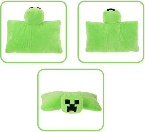 OttoSimon cuscino peluche Minecraft 2-in-1 45x28cm verde decorazione-3