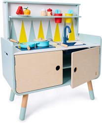 Hape cucina giocattolo in legno per bambini con spazio contenitore 2-in-1