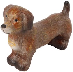 Countryfield decorazione bassotto marrone 13,5x4,5x9,5cm statuina cane