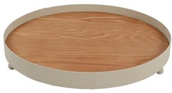 Countryfield vassoio metallo crema rotondo decorativo Ø35cm