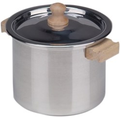nic pentola giocattolo argento con coperchio - cucina bambini metallo 10 cm