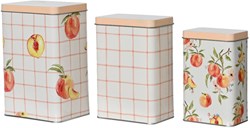 Decoris barattolo portaoggetti 3 pezzi rotondo multi - organizer da cucina elegante