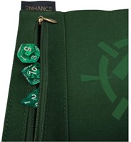 Enhance Gaming set di dadi e tappetino verde Roll on a Scroll-2