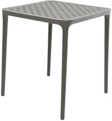 Tavolo in plastica Porto antracite 65x65cm tavolino da giardino