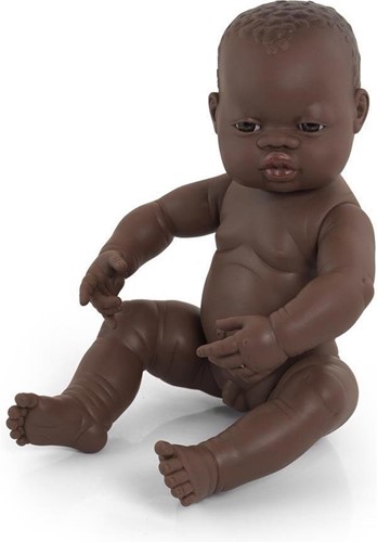 MINILAND Babypop Afrikaanse Jongen 40cm