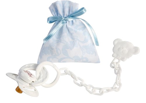 Asi ciuccio per bambole con borsa azzurro - accessorio bambole