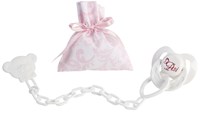 Asi ciuccio per bambole con borsa - accessorio per bambole rosa