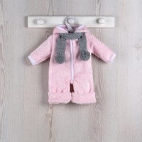Asi abbigliamento bambola tuta in pile stile scandinavo rosa bambola