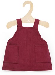 Asi abbigliamento bambola vestito salopette bordeaux - outfit bambola poliestere